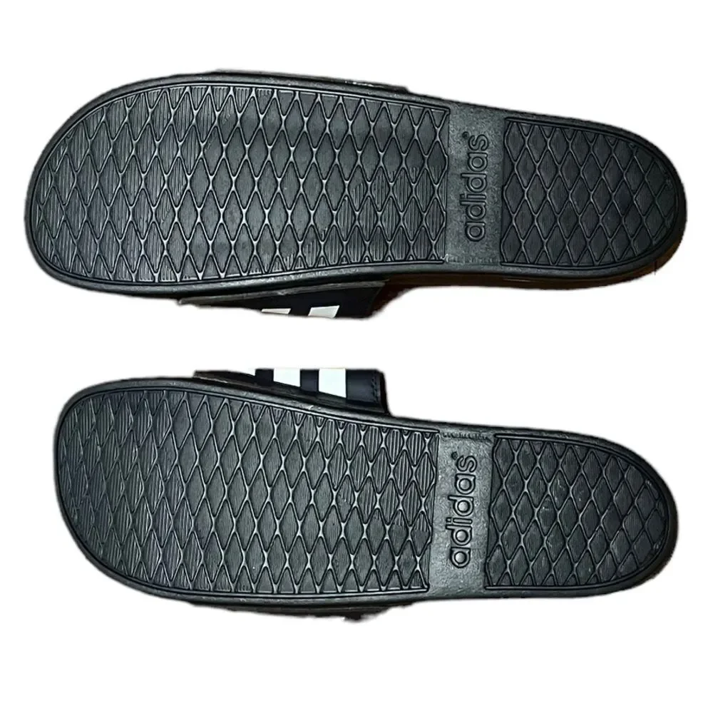 Adidas‎ Adilette Comfort Men’s Navy And White Stripe Slides, Size 18, NWT
